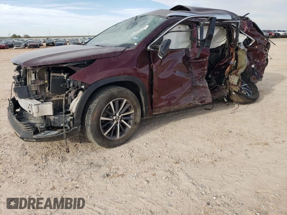 2018 Toyota Highlander SE with VIN 5TDKZRFH9JS251520, listed as a Copart auction lot 80555354 with Not provided miles and Salvage title. Bid and sale history available at DreamBid. Image 1.