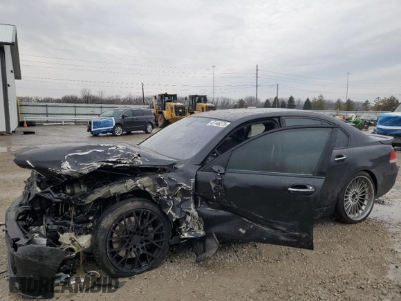 2008 BMW 7 Series 750i with VIN WBAHL83528DT89581, listed as a Copart auction lot 43146275 with Not Provided miles and Salvage Title. Bid and sale history available at DreamBid. Image 1.