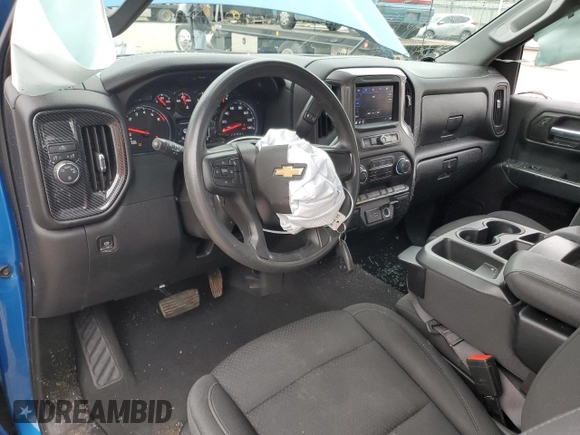 2022 Chevrolet Silverado 1500 Work Truck with VIN 3GCNAAEK3NG632724, listed as a Copart auction lot 45302405 with 38,129 mi miles and Salvage Title. Bid and sale history available at DreamBid. Image 8.