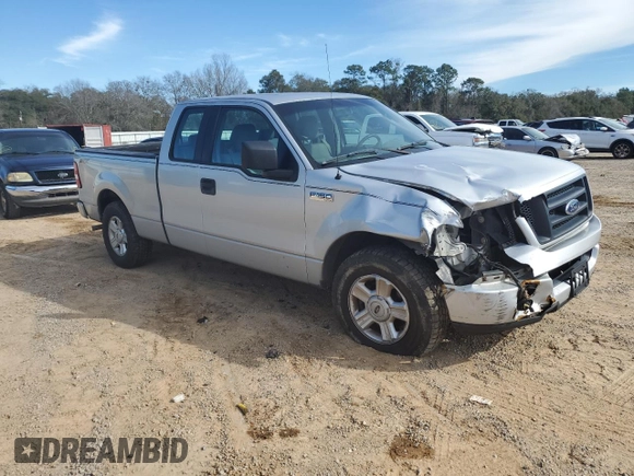 2005 Ford F-150 STX with VIN 1FTRX12W75NB68657, listed as a Copart auction lot 47725095 with 201,357 mi miles and Salvage title. Bid and sale history available at DreamBid. Image 4.
