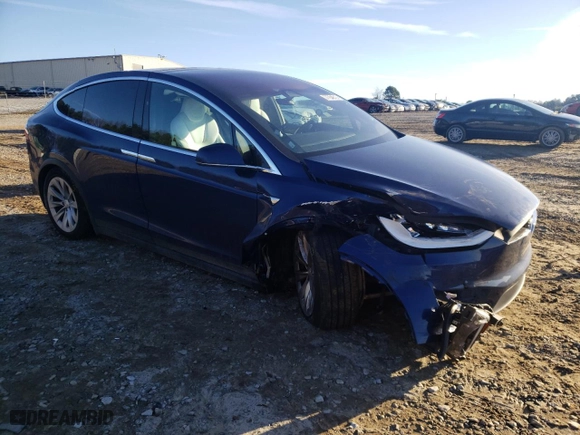 2017 Tesla Model X 90D with VIN 5YJXCBE22HF067787, listed as a Copart auction lot 37704813 with 57298 miles. Bid and sale history available at carsss.com. Image 4.