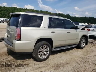 2015 GMC Yukon SLE with VIN 1GKS1AKCXFR684096, listed as a Copart auction lot 58341364 with 0 mi miles and Salvage Title. Bid and sale history available at carsss.com. Image 3.