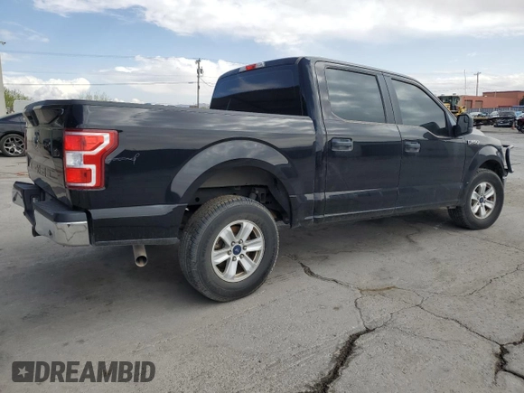 2018 Ford F-150 XL with VIN 1FTEW1C5XJKC65757, listed as a Copart auction lot 51296395 with 103,983 mi miles and Salvage Title. Bid and sale history available at carsss.com. Image 3.