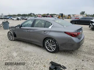 2023 Infiniti Q50 Luxe with VIN JN1EV7BP1PM510616, listed as a Copart auction lot 42381345 with 7,611 mi miles and Non Repairable. Bid and sale history available at DreamBid. Image 2.