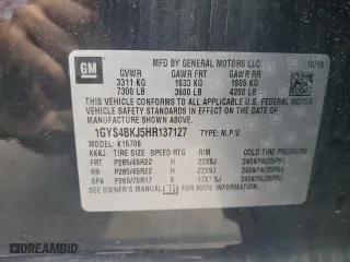 2017 Cadillac Escalade Luxury with VIN 1GYS4BKJ5HR137127, listed as a Copart auction lot 69627834 with 85,513 mi miles and Salvage Title. Bid and sale history available at carsss.com. Image 13.