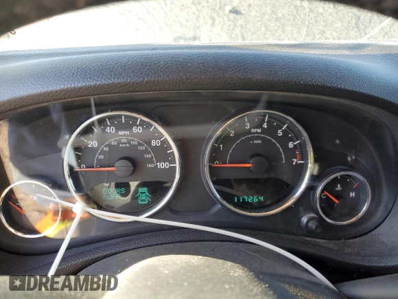 2014 Jeep Wrangler Unlimited Rubicon with VIN 1C4BJWFG4EL256824, listed as a Copart auction lot 49473815 with 117,264 mi miles and Salvage Title. Bid and sale history available at carsss.com. Image 9.
