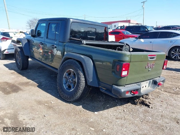 2022 Jeep Gladiator Rubicon with VIN 1C6JJTBG9NL102133, listed as a IAAI auction lot 41547187 with 105,881 mi miles. Bid and sale history available at carsss.com. Image 3.
