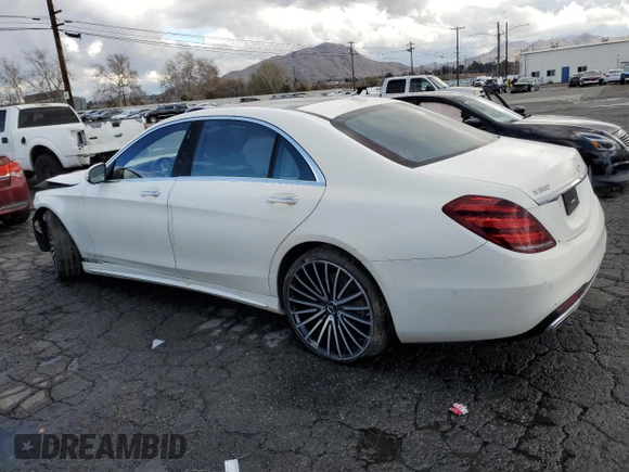 2018 Mercedes-Benz S 560 with VIN WDDUG8DB7JA400341, listed as a Copart auction lot 44409025 with 81,280 mi miles and Clean Title. Bid and sale history available at carsss.com. Image 2.