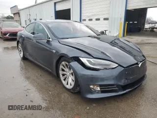 2016 Tesla Model S 90D with VIN 5YJSA1E20GF168108, listed as a Copart auction lot 55589615 with 138,295 mi miles and Salvage Title. Bid and sale history available at DreamBid. Image 4.