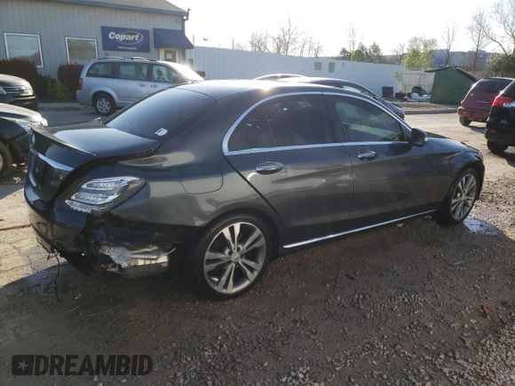 2015 Mercedes-Benz C 300 with VIN 55SWF4JB1FU089196, listed as a Copart auction lot 52414845 with 118,875 mi miles and Salvage Title. Bid and sale history available at DreamBid. Image 3.