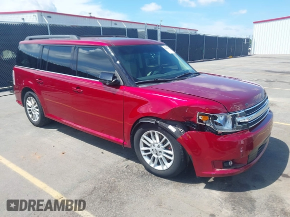2014 Ford Flex SEL z VIN 2FMGK5C83EBD18039, wystawiony jako IAAI lot #42256317 z przebiegiem 104 941 mil mil oraz . Historia ofert i sprzedaży dostępna na DreamBid. Obrazek 1.