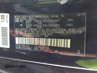 2016 Toyota Sienna XLE with VIN 5TDYK3DC8GS711357, listed as a IAAI auction lot 42525086 with 180,296 mi miles and . Bid and sale history available at DreamBid. Image 9.