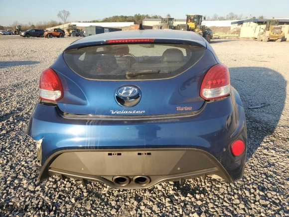 2016 Hyundai Veloster Turbo with VIN KMHTC6AE5GU266050, listed as a Copart auction lot 46904105 with 51,034 mi miles and Salvage Title. Bid and sale history available at carsss.com. Image 6.