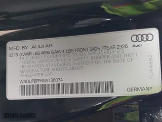 2016 Audi A3 e-tron Premium with VIN WAUUPBFF6GA138034, listed as a IAAI auction lot 41524489 with 90,453 mi miles. Bid and sale history available at carsss.com. Image 9.