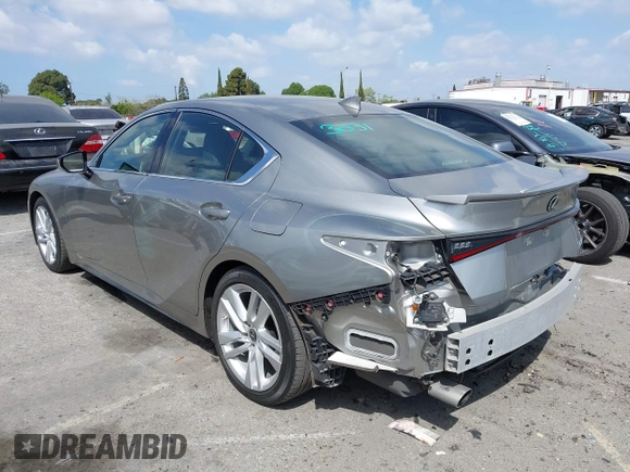 2021 Lexus IS 300 z VIN JTHCA1D22M5117601, wystawiony jako IAAI lot #41904908 z przebiegiem 39 209 mil mil oraz . Historia ofert i sprzedaży dostępna na DreamBid. Obrazek 3.