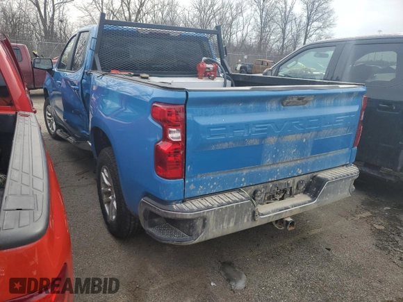 2021 Chevrolet Silverado 1500 LT with VIN 1GCRYDED2MZ159610, listed as a Copart auction lot 88875575 with 96,643 mi miles and Salvage Title. Bid and sale history available at DreamBid. Image 2.
