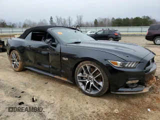 2015 Ford Mustang GT Premium with VIN 1FATP8FF6F5402223, listed as a Copart auction lot 44698185 with 47,078 mi miles and Salvage title. Bid and sale history available at DreamBid. Image 4.