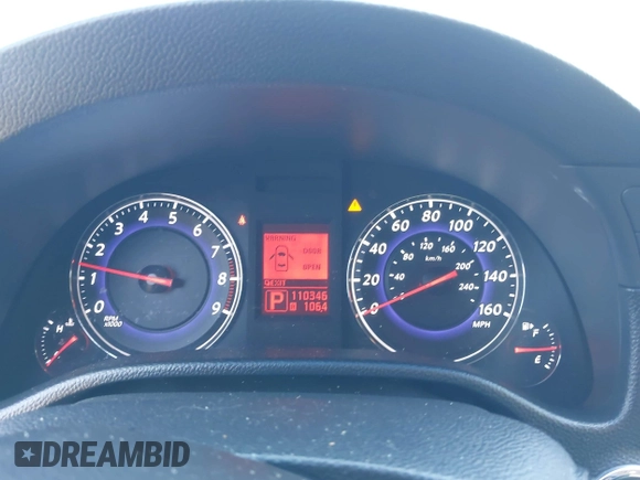 2009 Infiniti G37 x with VIN JNKCV64F99M652961, listed as a IAAI auction lot 41924133 with 110,346 mi miles and . Bid and sale history available at DreamBid. Image 7.