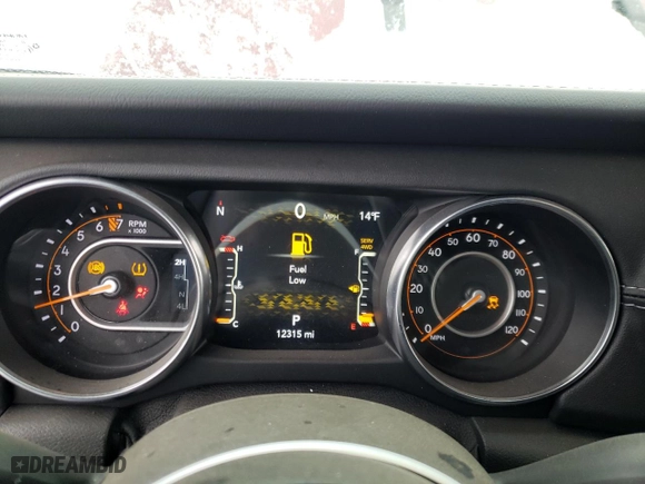 2021 Jeep Gladiator Overland with VIN 1C6HJTFGXML563056, listed as a Copart auction lot 72481592 with 12,315 mi miles and Non Repairable. Bid and sale history available at carsss.com. Image 9.