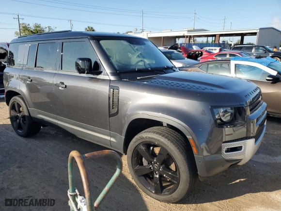 2022 Land Rover Defender SE with VIN SALEP7RU7N2106613, listed as a Copart auction lot 73827554 with 0 mi miles and Salvage Title. Bid and sale history available at carsss.com. Image 4.