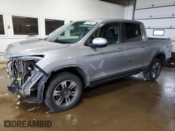 2019 Honda Ridgeline RTL-T with VIN 5FPYK3F60KB009495, listed as a Copart auction lot 61578405 with 90,586 mi miles and Salvage title. Bid and sale history available at DreamBid. Image 1.