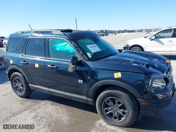 2022 Ford Bronco Sport Big Bend with VIN 3FMCR9B60NRD43435, listed as a IAAI auction lot 41665228 with 1 mi miles. Bid and sale history available at carsss.com. Image 13.
