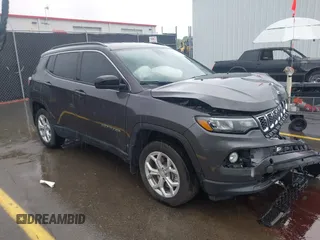 2024 Jeep Compass Latitude with VIN 3C4NJDBNXRT120438, listed as a IAAI auction lot 41972886 with 10,133 mi miles. Bid and sale history available at carsss.com. Image 1.