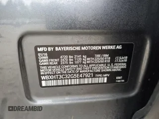 2016 BMW X1 xDrive28i with VIN WBXHT3C32G5E47921, listed as a Copart auction lot 51738135 with 134,734 mi miles and Salvage Title. Bid and sale history available at carsss.com. Image 13.