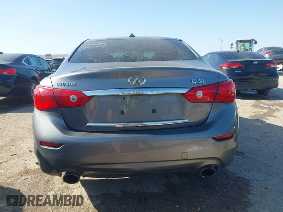 2014 Infiniti Q50 Hybrid Premium with VIN JN1AV7AP4EM691014, listed as a IAAI auction lot 41984130 with 114,230 mi miles and . Bid and sale history available at DreamBid. Image 16.
