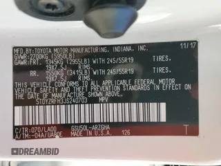2018 Toyota Highlander Limited with VIN 5TDYZRFH3JS240703, listed as a Copart auction lot 61440485 with 83,363 mi miles and Salvage title. Bid and sale history available at DreamBid. Image 13.