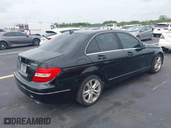 2012 Mercedes-Benz C 300 Sport with VIN WDDGF8BB3CF909092, listed as a IAAI auction lot 42437102 with 131,386 mi miles and . Bid and sale history available at DreamBid. Image 4.