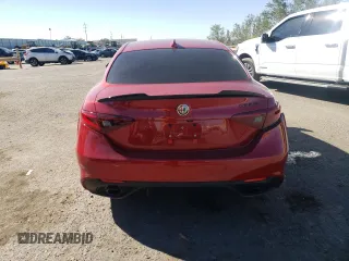 2019 Alfa Romeo Giulia Ti Sport with VIN ZARFAMBN0K7606082, listed as a Copart auction lot 74362754 with 0 mi miles and Salvage Title. Bid and sale history available at carsss.com. Image 6.