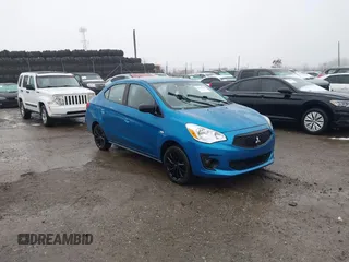 2020 Mitsubishi Mirage G4 SE with VIN ML32F4FJXLHF00600, listed as a IAAI auction lot 41577368 with 60,756 mi miles. Bid and sale history available at carsss.com. Image 1.