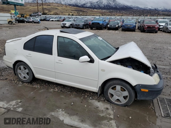 2000 Volkswagen Jetta GLS with VIN 3VWSA29M8YM080760, listed as a Copart auction lot 48217405 with Not provided miles and Salvage title. Bid and sale history available at DreamBid. Image 4.