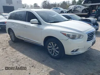 2013 Infiniti JX35 with VIN 5N1AL0MM7DC345759, listed as a IAAI auction lot 42154786 with 148,096 mi miles. Bid and sale history available at carsss.com. Image 1.