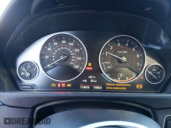 2016 BMW 4 Series 435i with VIN WBA3R1C58GK530177, listed as a Copart auction lot 82661314 with 114,616 mi miles and Salvage title. Bid and sale history available at DreamBid. Image 9.