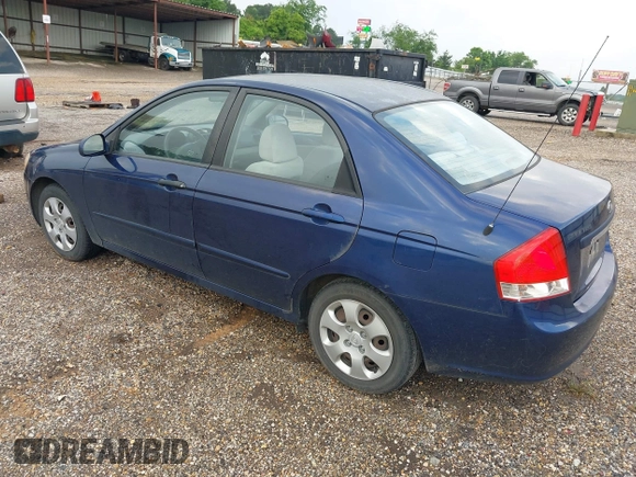 2008 Kia Spectra SX with VIN KNAFE121485518129, listed as a IAAI auction lot 42038466 with 136,642 mi miles. Bid and sale history available at carsss.com. Image 3.