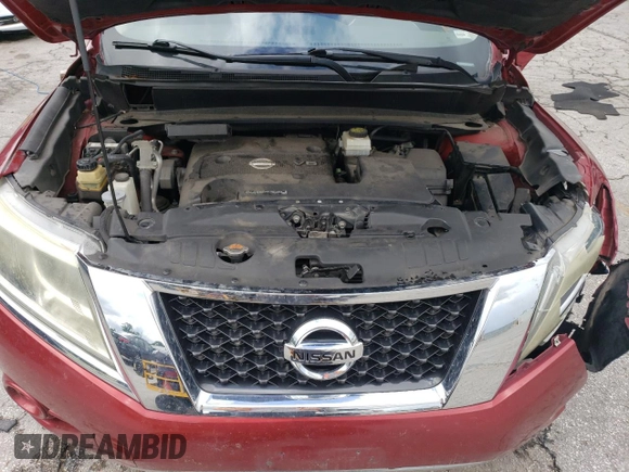 2014 Nissan Pathfinder S with VIN 5N1AR2MM3EC672574, listed as a Copart auction lot 60650325 with 139,558 mi miles and Salvage title. Bid and sale history available at DreamBid. Image 12.