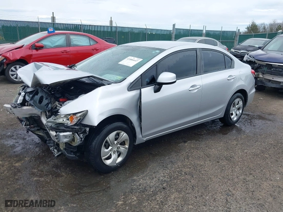 2013 Honda Civic Sdn LX with VIN 2HGFB2F53DH568751, listed as a IAAI auction lot 41886647 with 149,553 mi miles. Bid and sale history available at carsss.com. Image 17.