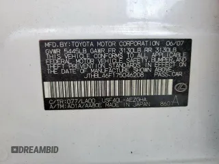 2007 Lexus LS 460 z VIN JTHBL46F175046208, wystawiony jako Copart lot #59219235 z przebiegiem 189 982 mil mil oraz Szkoda całkowita • Salvage title. Historia ofert i sprzedaży dostępna na DreamBid. Obrazek 14.