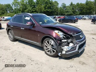 2017 Infiniti QX50 with VIN JN1BJ0RR1HM403970, listed as a Copart auction lot 77878474 with 57,531 mi miles and Non Repairable. Bid and sale history available at carsss.com. Image 4.