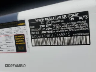 2017 Mercedes-Benz C 63 S AMG z VIN WDDWK8HB1HF465815, wystawiony jako Copart lot #71602664 z przebiegiem 57 280 mil mil oraz Szkoda całkowita • Salvage title. Historia ofert i sprzedaży dostępna na DreamBid. Obrazek 13.