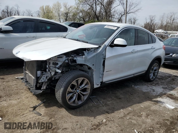 2018 BMW X4 xDrive28i with VIN 5UXXW3C5XJ0Z59928, listed as a Copart auction lot 48525724 with 87,696 mi miles. Bid and sale history available at carsss.com. Image 1.