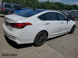 2019 Genesis G80 3.8L with VIN KMTFN4JE9KU327832, listed as a Copart auction lot 62053244 with 117,339 mi miles and Salvage Title. Bid and sale history available at carsss.com. Image 3.