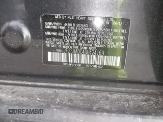 2013 Subaru Forester 2.5X Premium with VIN JF2SHADC4DH424169, listed as a IAAI auction lot 41881234 with 70,220 mi miles. Bid and sale history available at carsss.com. Image 9.