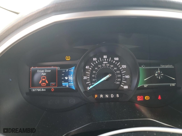 2016 Ford Edge SEL with VIN 2FMPK4J86GBB09877, listed as a Copart auction lot 44323695 with 87,790 mi miles and Salvage Title. Bid and sale history available at carsss.com. Image 9.