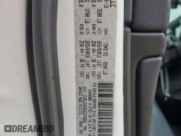 2017 Jeep Grand Cherokee Laredo with VIN 1C4RJEAG0HC674933, listed as a Copart auction lot 60353825 with 114,413 mi miles and Clean title. Bid and sale history available at DreamBid. Image 13.