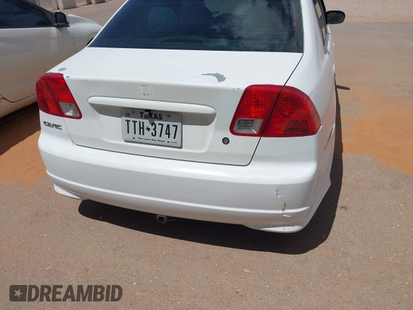 2004 Honda Civic LX with VIN 2HGES16514H539612, listed as a IAAI auction lot 42203658 with Not Provided miles and . Bid and sale history available at DreamBid. Image 6.