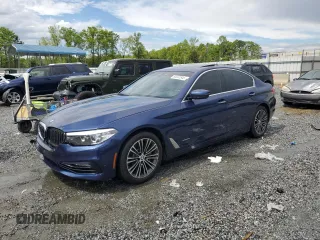 2018 BMW 5 Series 540i xDrive with VIN WBAJE7C52JWC56080, listed as a Copart auction lot 53043545 with 90,975 mi miles and Clean Title. Bid and sale history available at carsss.com. Image 1.