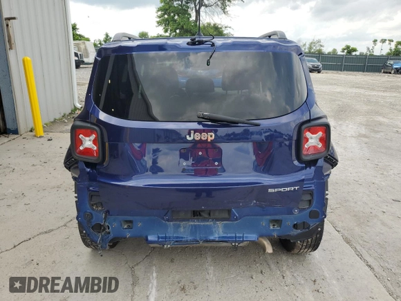 2017 Jeep Renegade Sport z VIN ZACCJAABXHPE66802, wystawiony jako Copart lot #60054025 z przebiegiem 70 039 mil mil oraz Szkoda całkowita • Salvage title. Historia ofert i sprzedaży dostępna na DreamBid. Obrazek 6.